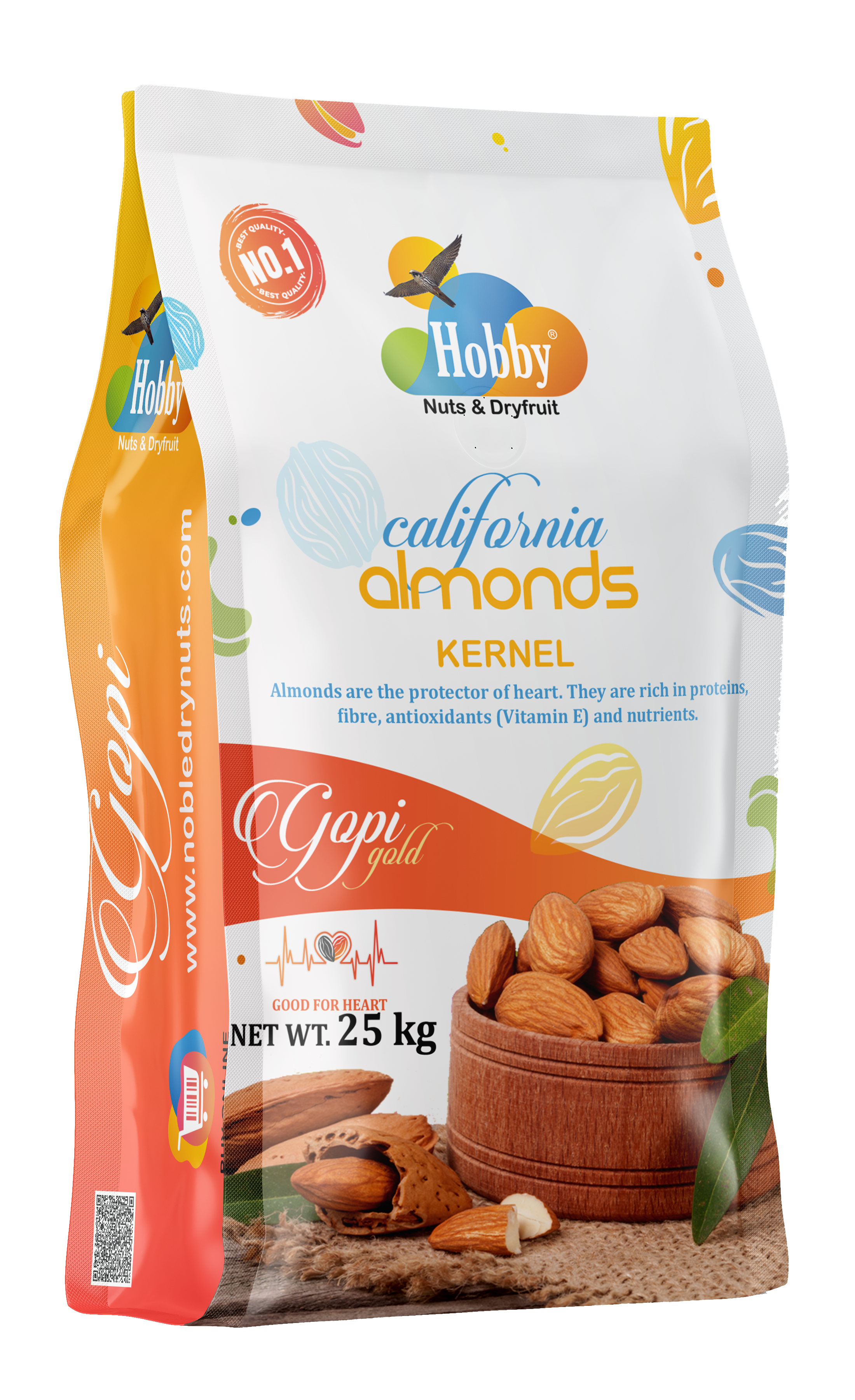 Gopi California Almond Kernals - 25 Kgs